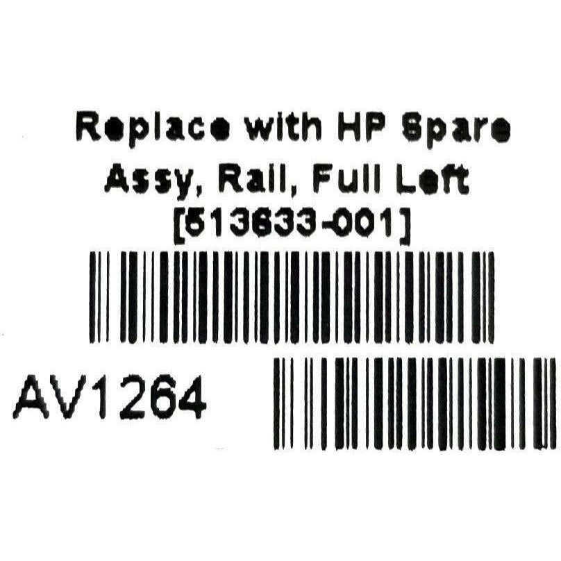 Rieles DL180SE G6 Left & Right 1U 2U Rail Kit 513642-005 513642-006 513633-001 -002 - AloinfoUSA