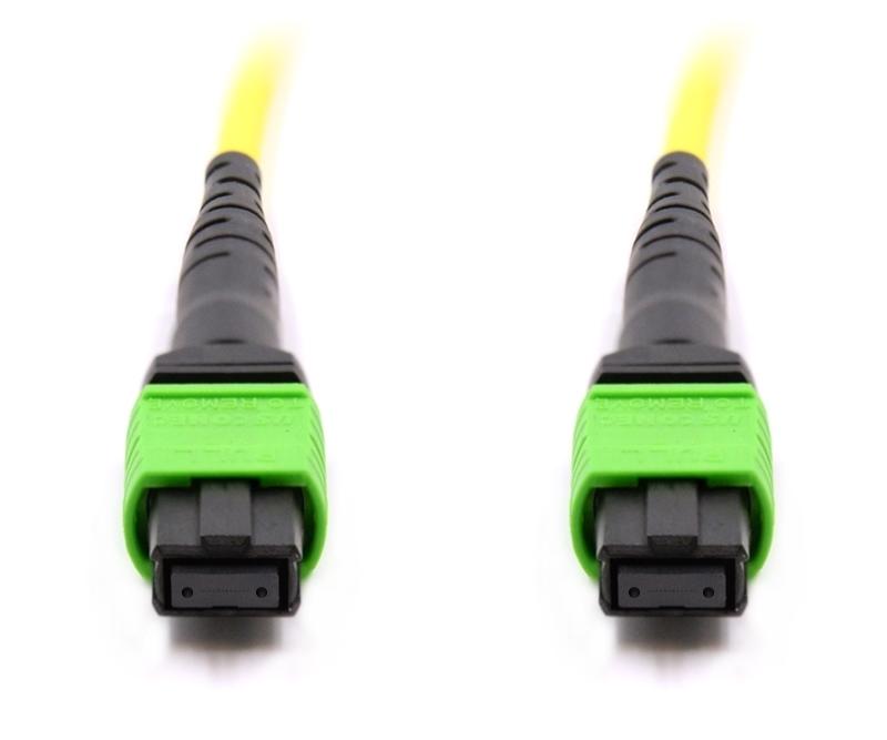 MTP-12 APC Female 12 Fibers OFNP/LSZH OS2 9/125 Single Mode Elite Trunk Cable, Yellow