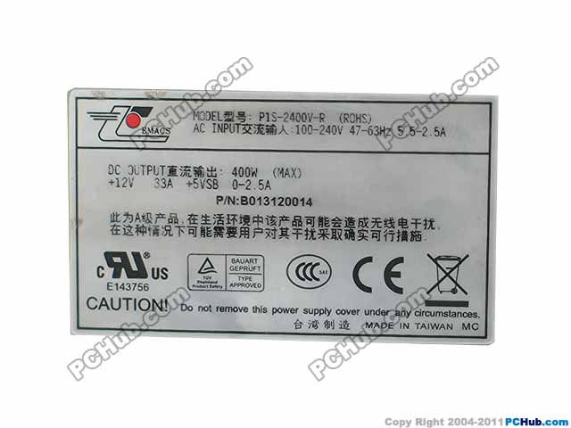 EMACS-Zippy P1S-2400V-R Server - Power Supply P1S-2400V-R, 400W,