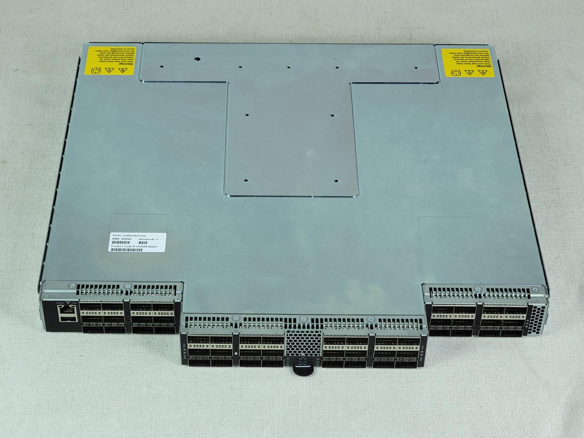Intel Omni-Path 100SWE48QF2 48 Port 100GB QSFP 100 Series Edge Switch 2x PSU