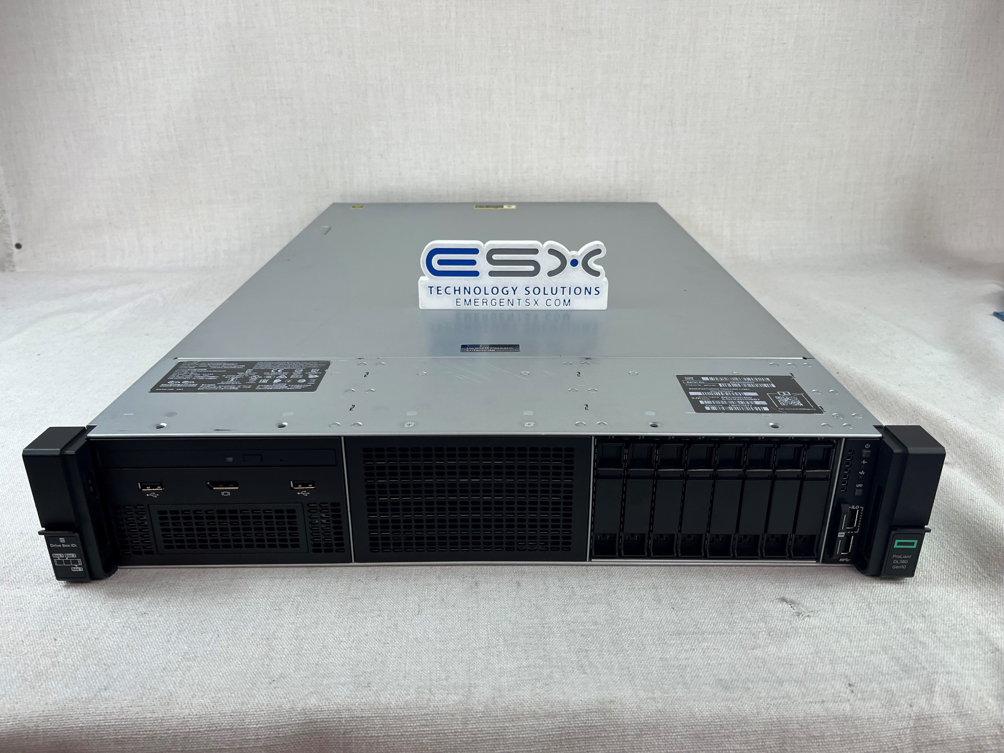 HPE Proliant DL380 Gen10 8SFF 2 x Gold 6254 3.1GHz Server, 512GB, 15.5TB