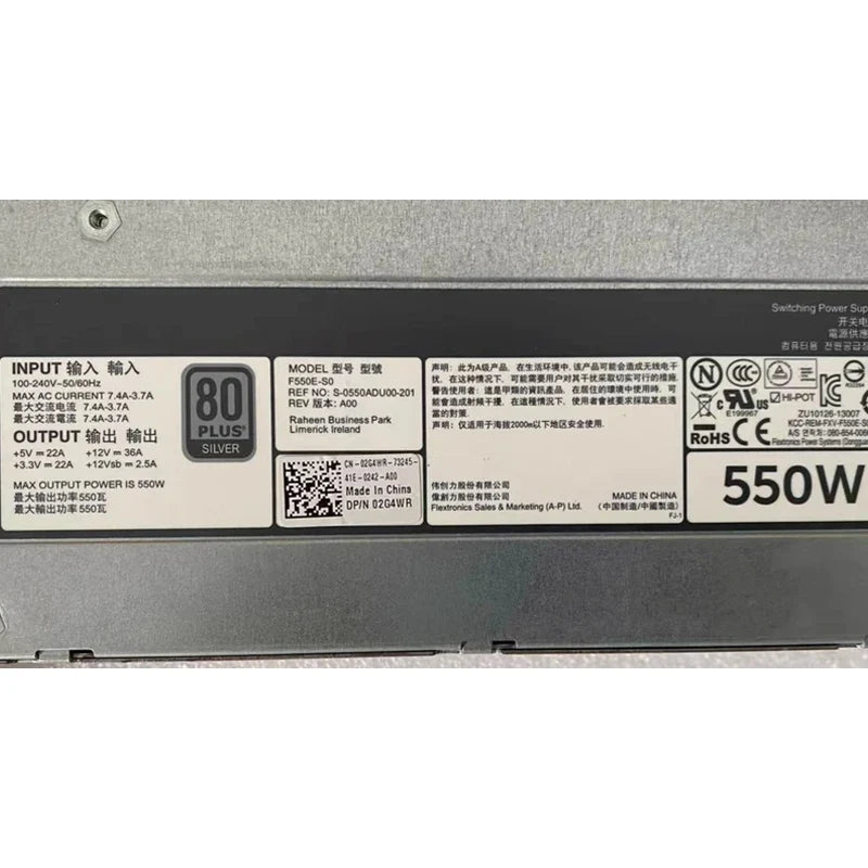 StoneTaskin 096R8Y 02G4WR Original For DELL R520 T420 550W Power Supply 96R8Y CN-096R8Y 2G4WR CN-02G4WR DH550E-S1 DPS-550PB F550E-S0 Tested One Year Warranty Fully Tested Free Shipping - aloinfousa.com