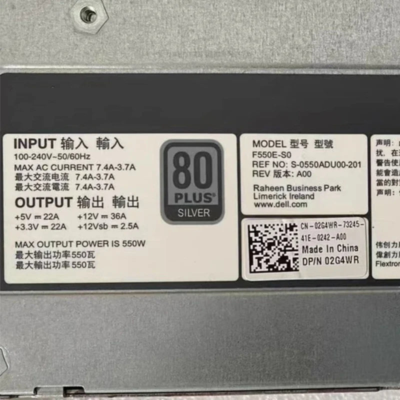 StoneTaskin 096R8Y 02G4WR Original For DELL R520 T420 550W Power Supply 96R8Y CN-096R8Y 2G4WR CN-02G4WR DH550E-S1 DPS-550PB F550E-S0 Tested One Year Warranty Fully Tested Free Shipping - aloinfousa.com