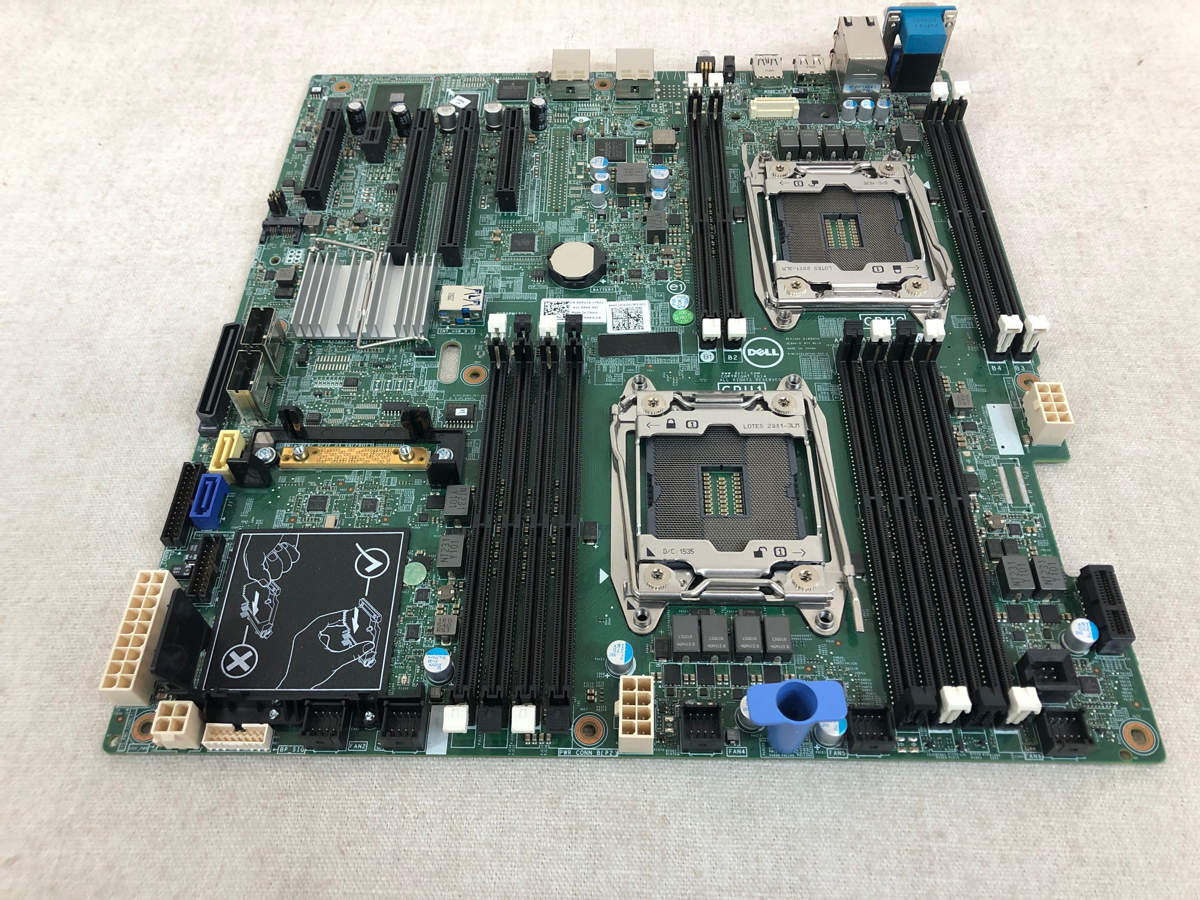 Dell 3XKDV PowerEdge R430 R530 Server V2 System Motherboard w/ 2 Heatsinks