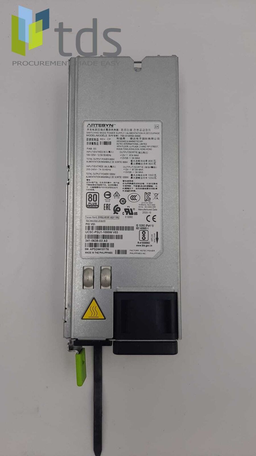 Cisco BE7M-M5-K9 Server - Label | Alo Tech Solutions