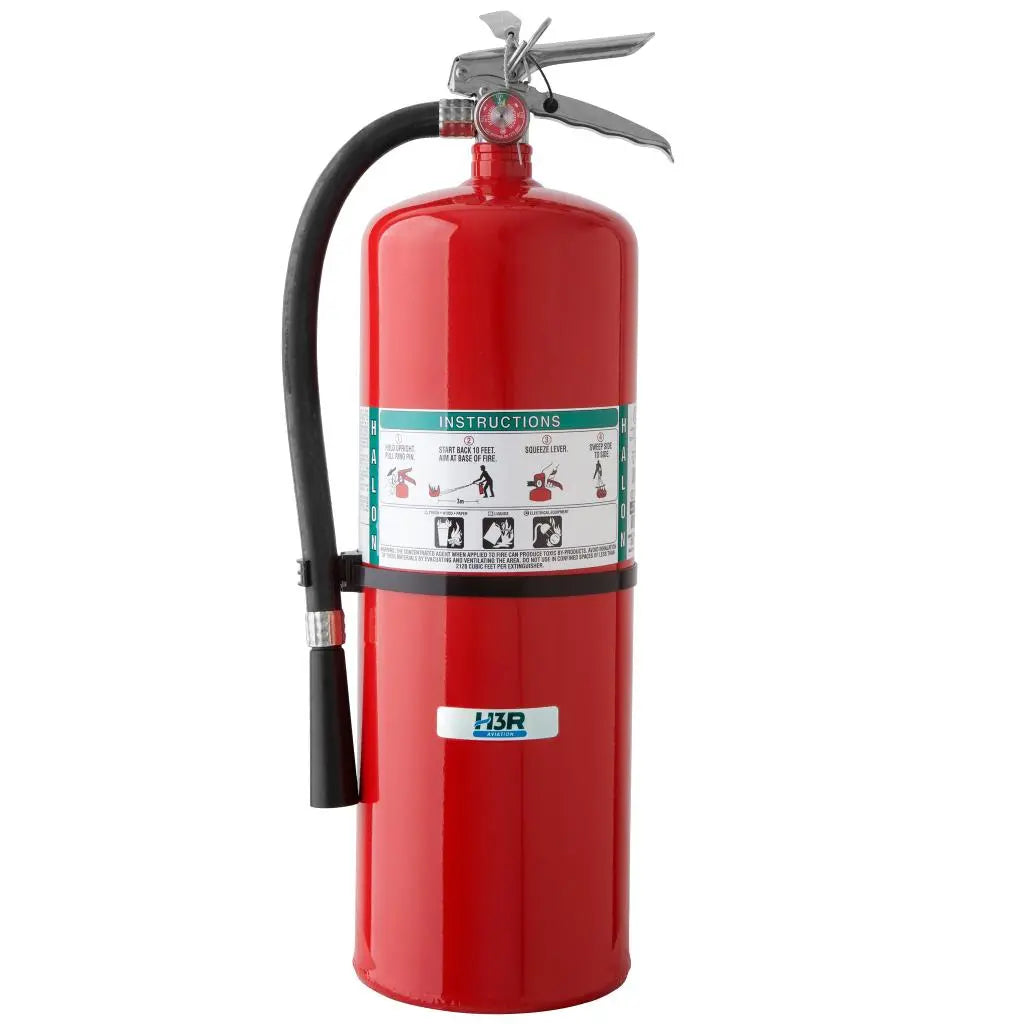 H3R Aviation 17 lb. Red Fire Extinguisher, with wall hook