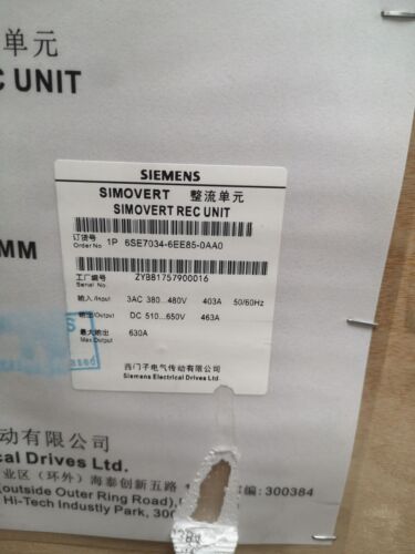 Siemens 6SE7034-6EE85-0AA0 6SE7 034-6EE85-0AA0