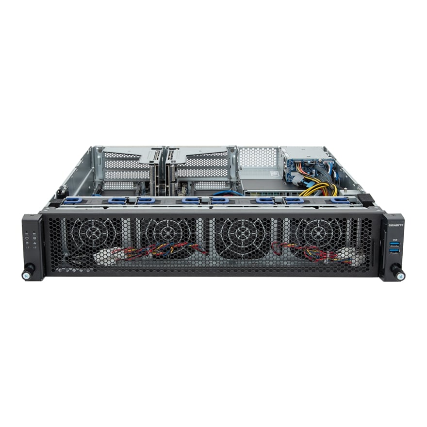 Gigabyte E263-Z30 2U Rackmount Single Socket 4th Gen AMD GENOA Server - Short Depth Edge Platform - Redundant PSU