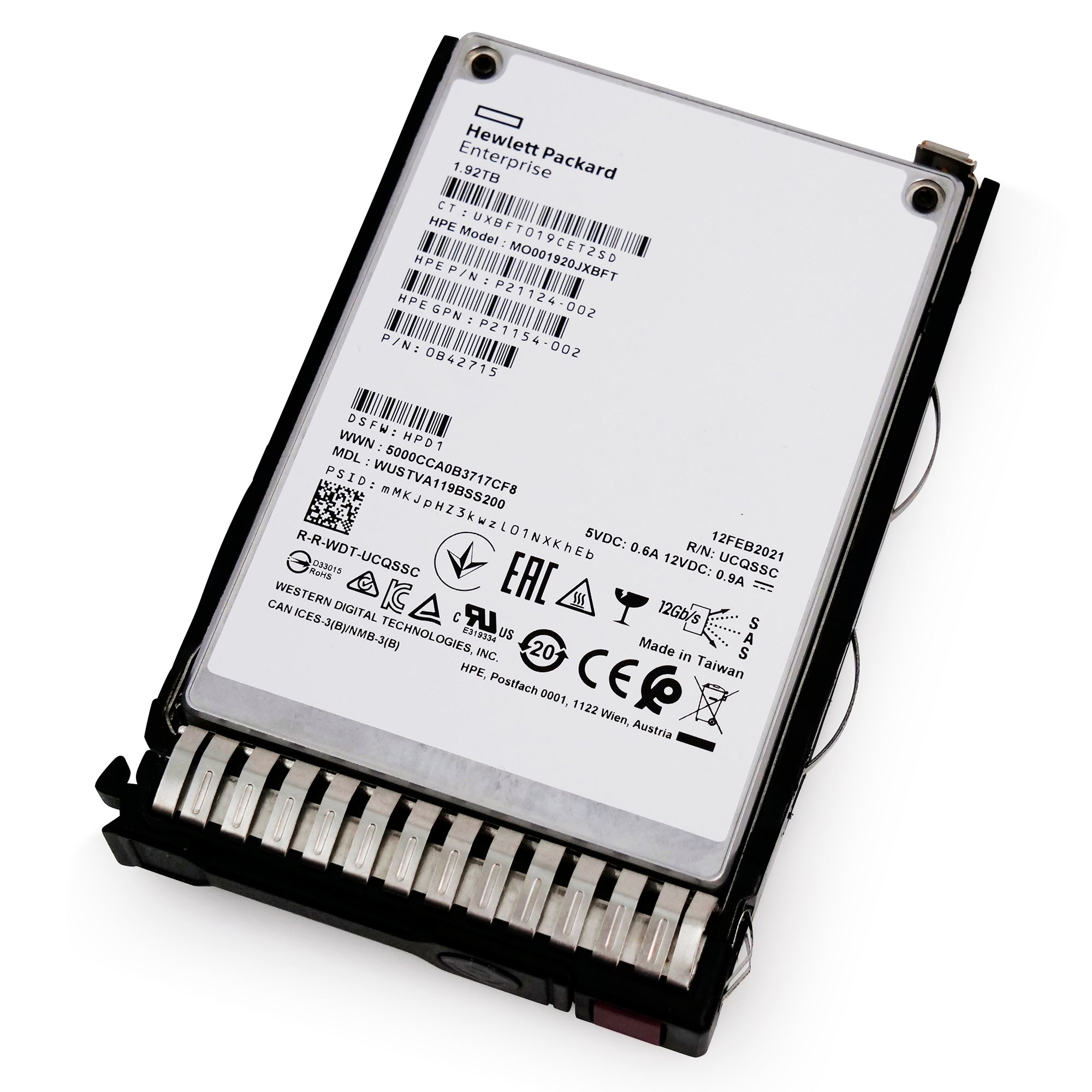 HP Generation 10 P21124-002 1.92TB 1 DWPD SAS 12Gb/s 3D TLC 2.5in Solid State Drive
