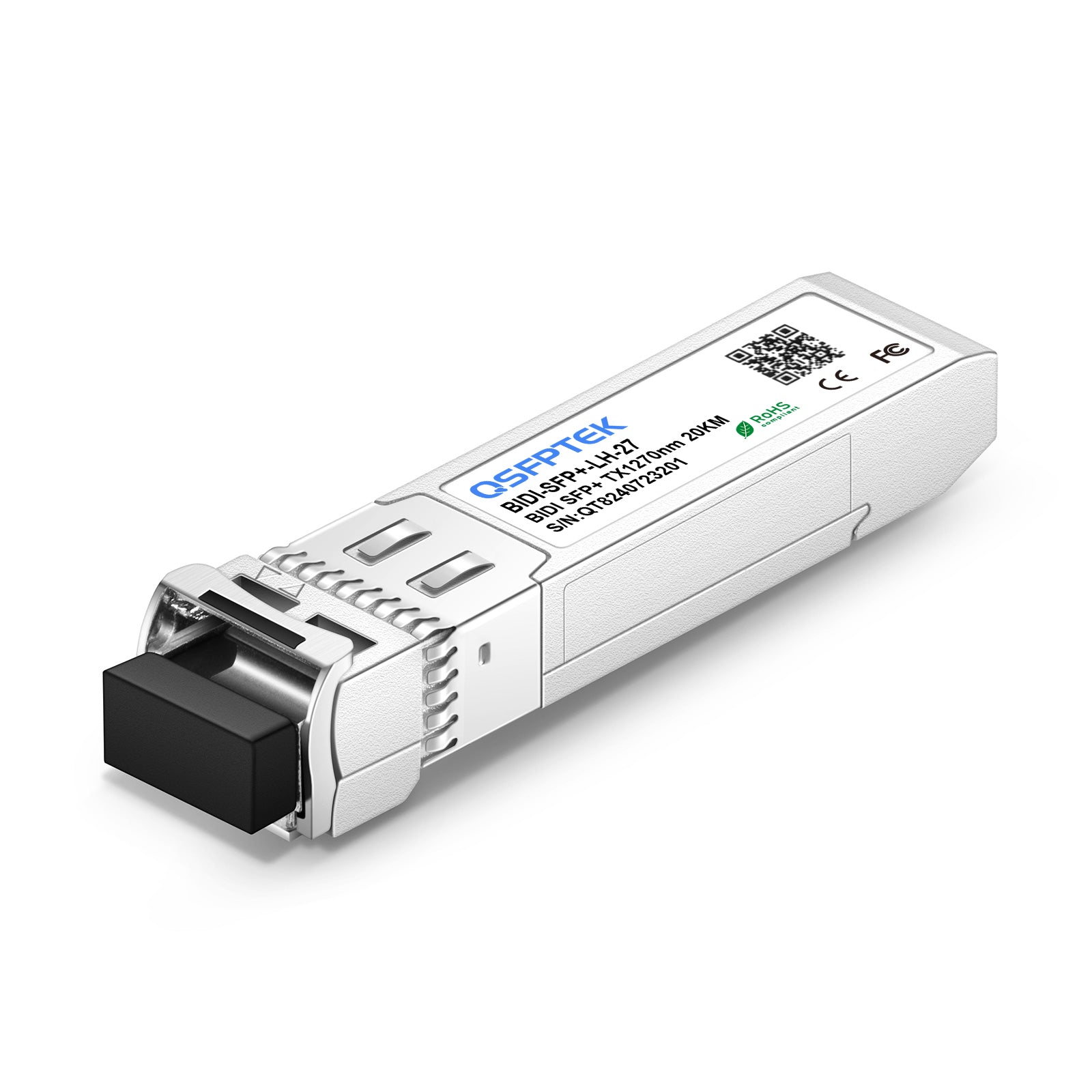 Cisco Compatible 10GBASE-BX20-U BiDi SFP+ 1270nm-TX/1330nm-RX 20km DDM Simplex LC SMF Transceiver Module