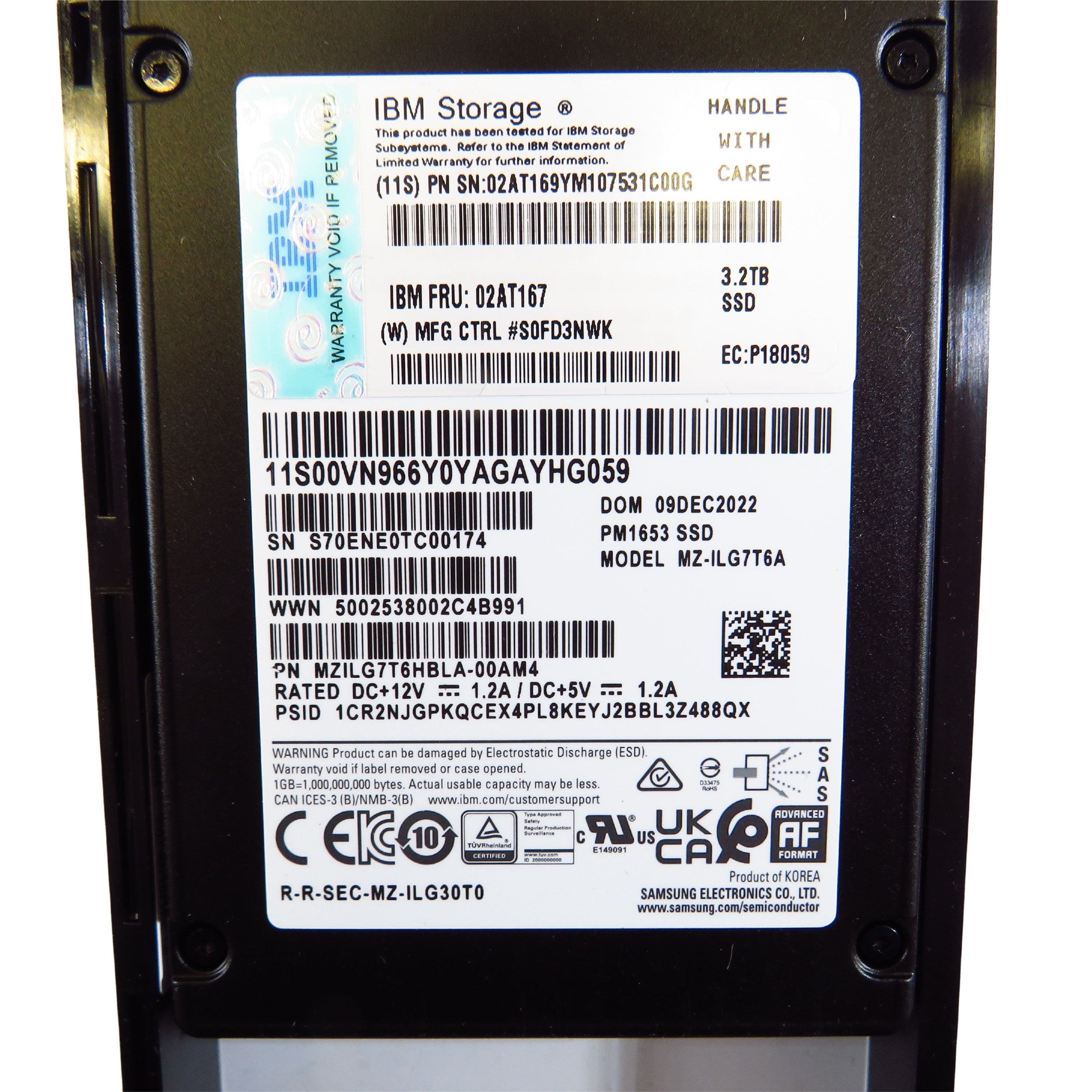 IBM 02AT167 3.2TB 2.5" SAS 24Gbps SSD Solid State Drive (Refurbished)