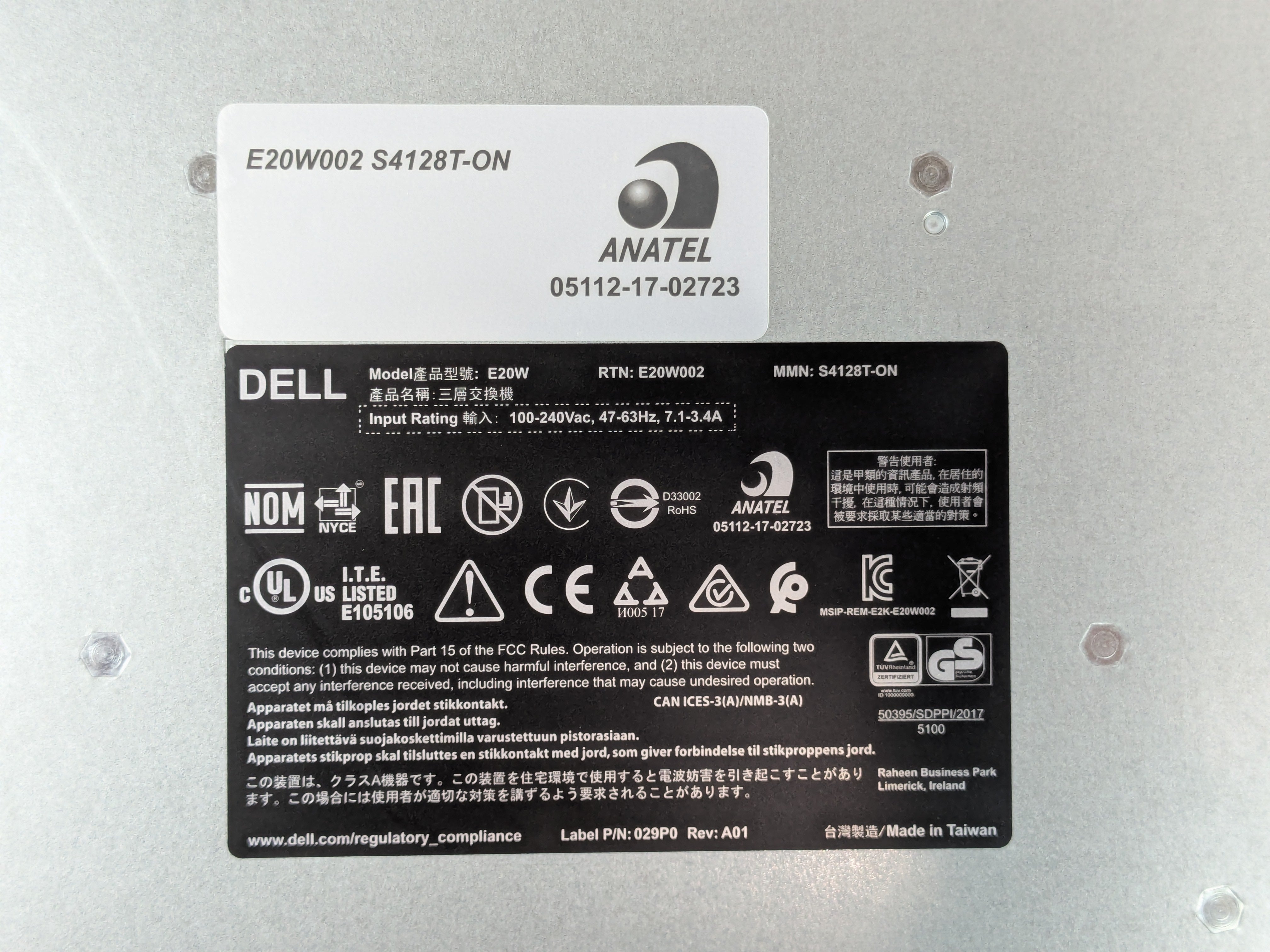 Dell Networking S4128T-ON 28x 10GBASE-T , 2x 100G QSFP28 Network Switch