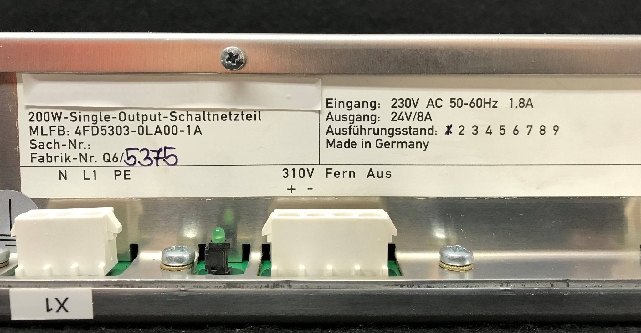 200W Power Supply (4687430B3305/4FD5303-0LA00-1A Siemens