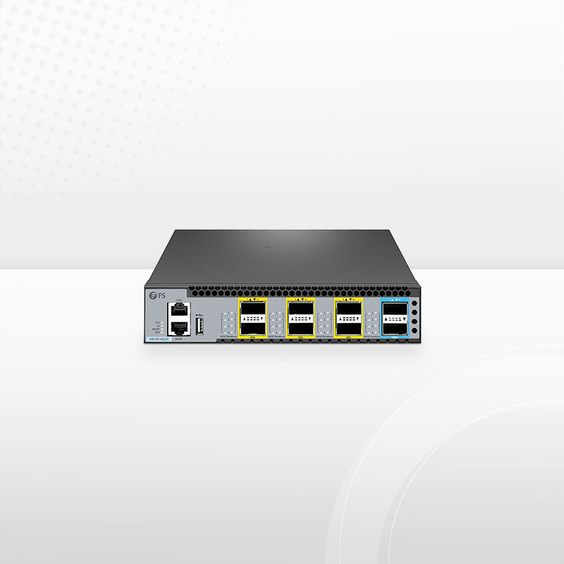 S8550-6Q2C, 8-Port Ethernet L3 Half-Width Switch, 6 x 40Gb QSFP+, with 2 x 100G QSFP28, Support MPLS&MLAG