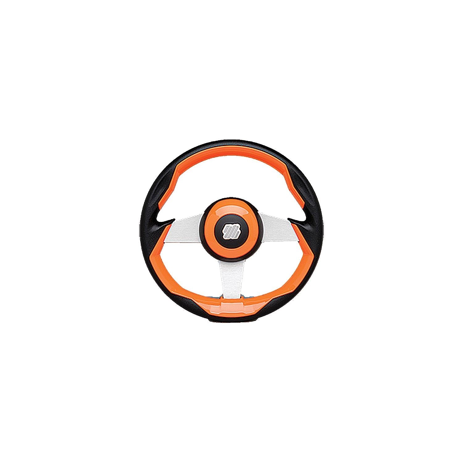 Uflex GRIMANI O/S Uflex Steering Wheel, Orange w/Silver Spokes