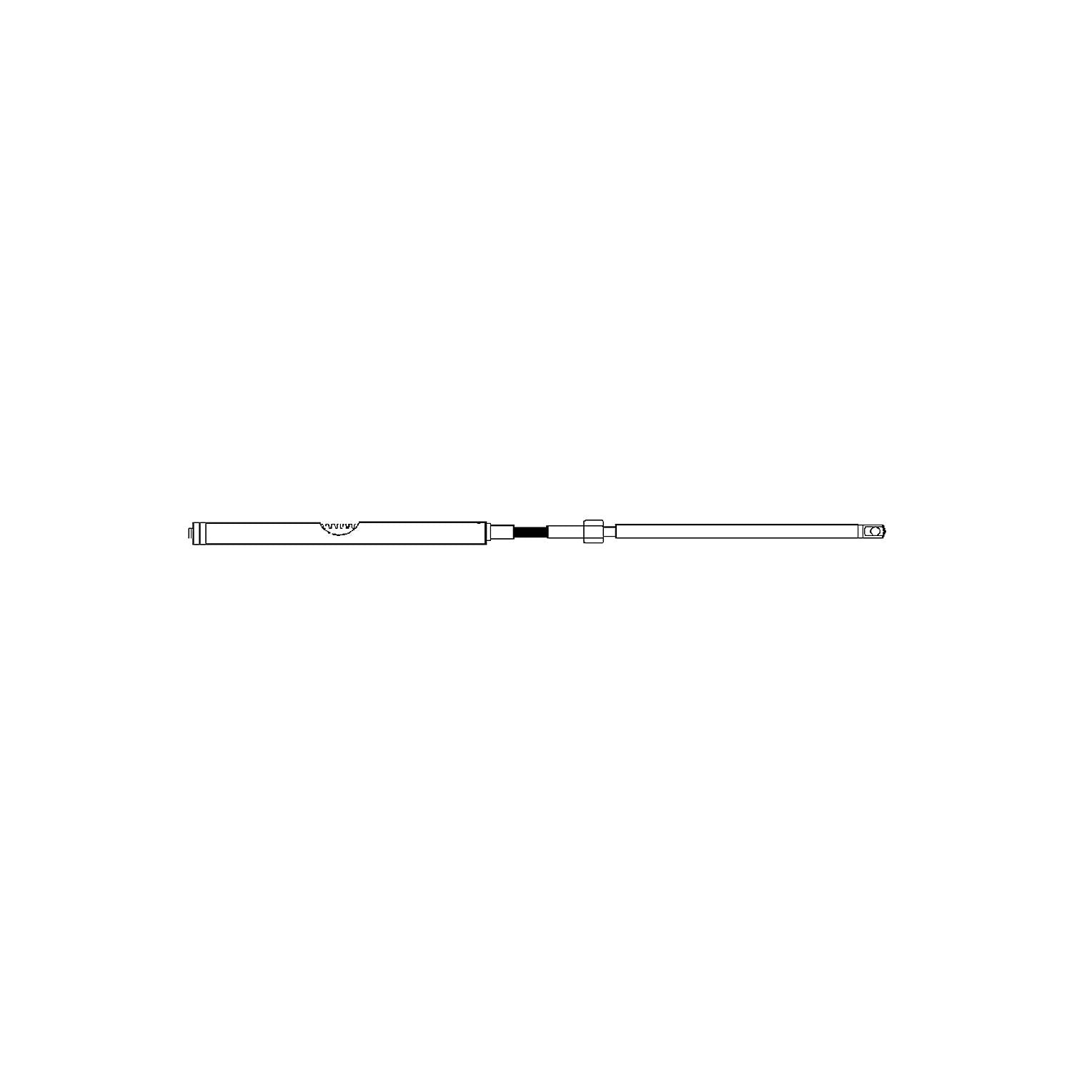 Uflex M86 Universal Rack & Pinion Steering Cable, 16', Replaces Morse Command 200 or Teleflex SSC124