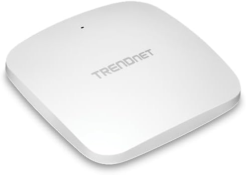 TRENDnet AX1800 Dual Band WiFi 6 PoE+ Access Point, TEW-921DAP, 1201Mbps (5GHz + 567Mbps (2.4Ghz, NDAA & TAA Compliant, MU-MIMO, Client Bridge, Supports up to WPA3 Encryption, White