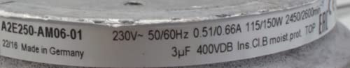 External Rotor Cooling Fan 230V 0.51/0.66A 115/150W 2450/2600RPM 4-Wire Cooling Fan