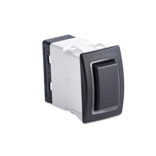 Sierra RK40620G Rocker Switch w/Halo LED Light, (ON) OFF, SPST, Green