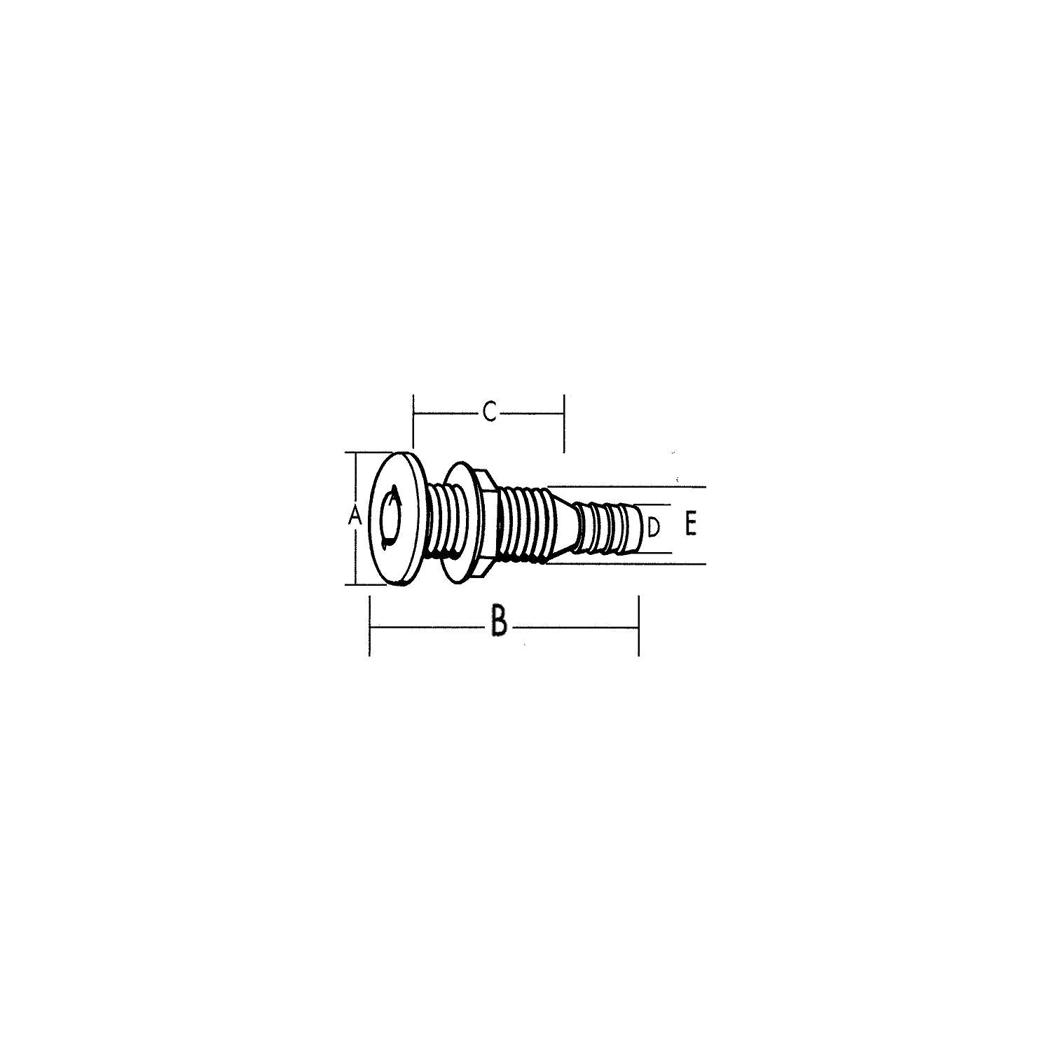 TH Marine TH-752XL-DP T-H Marine Straight Extra Long Thru-Hull Fitting for Hose, White