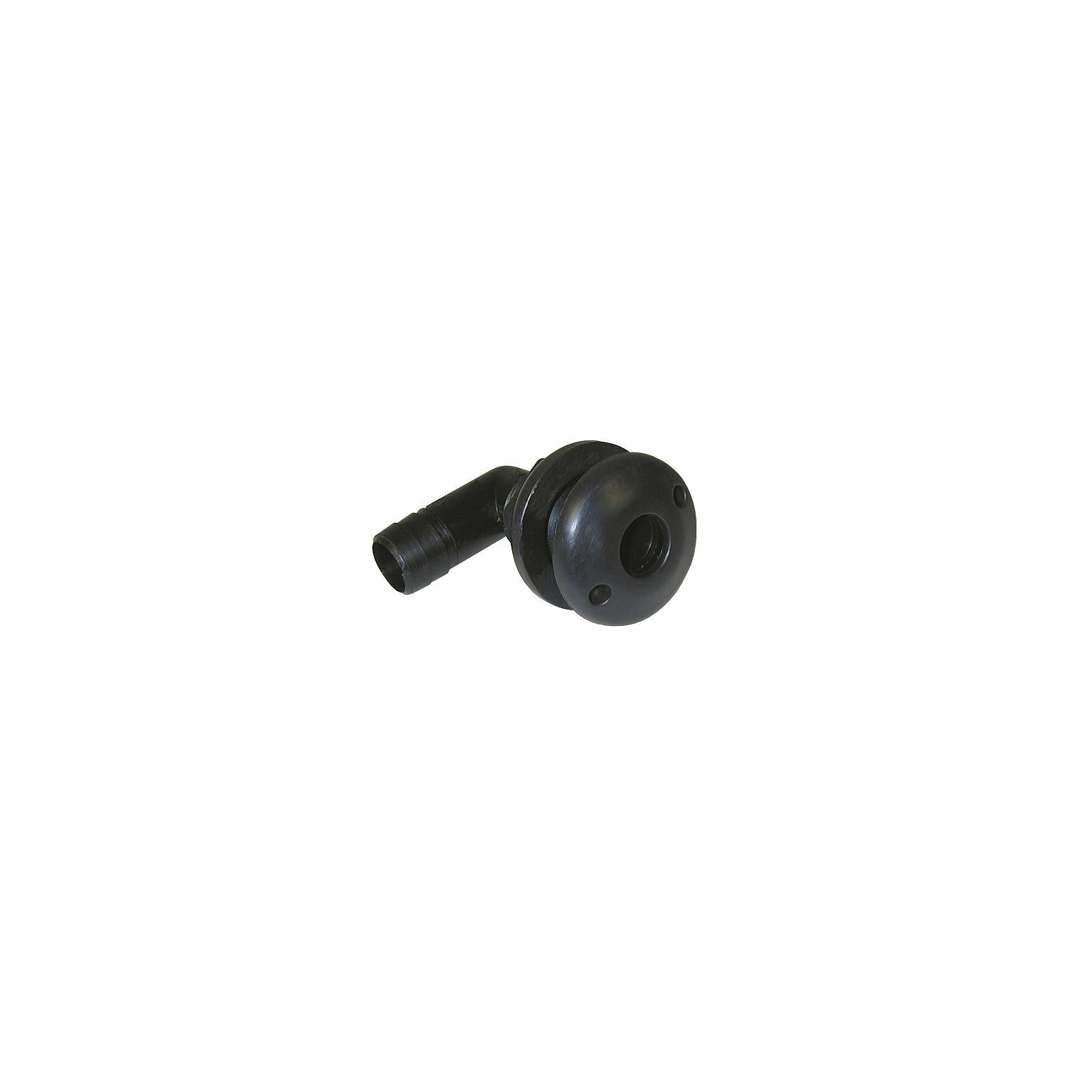 TH Marine TH-7590S-DP T-H Marine 90 Degree Specialty Thru-Hull Fitting w/, Spanner Head 3/4", Black