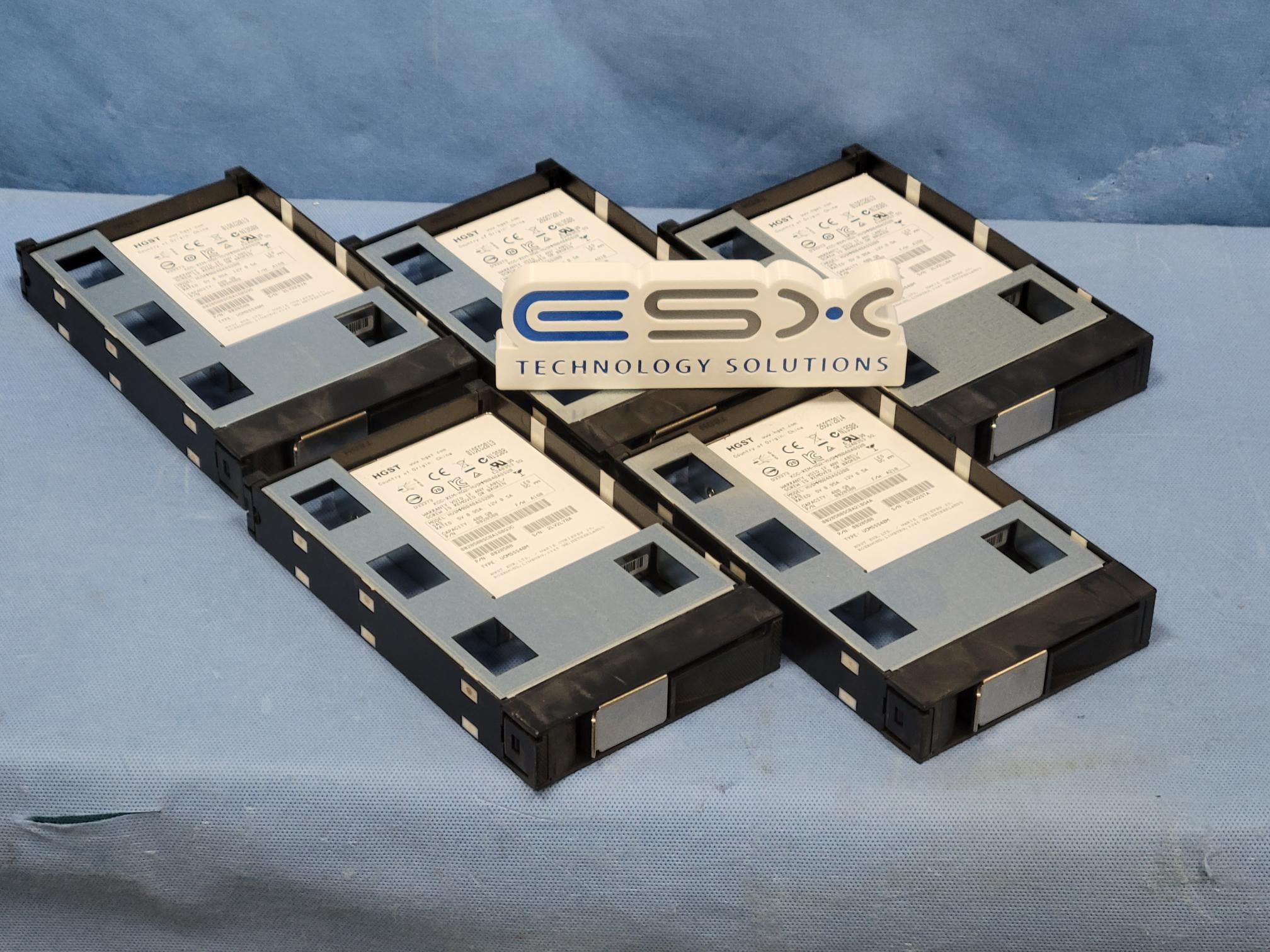 Lot of 5 -EMC Isilon 400GB 2.5" SAS SSD 0B28588 HUSMM8040ASS200