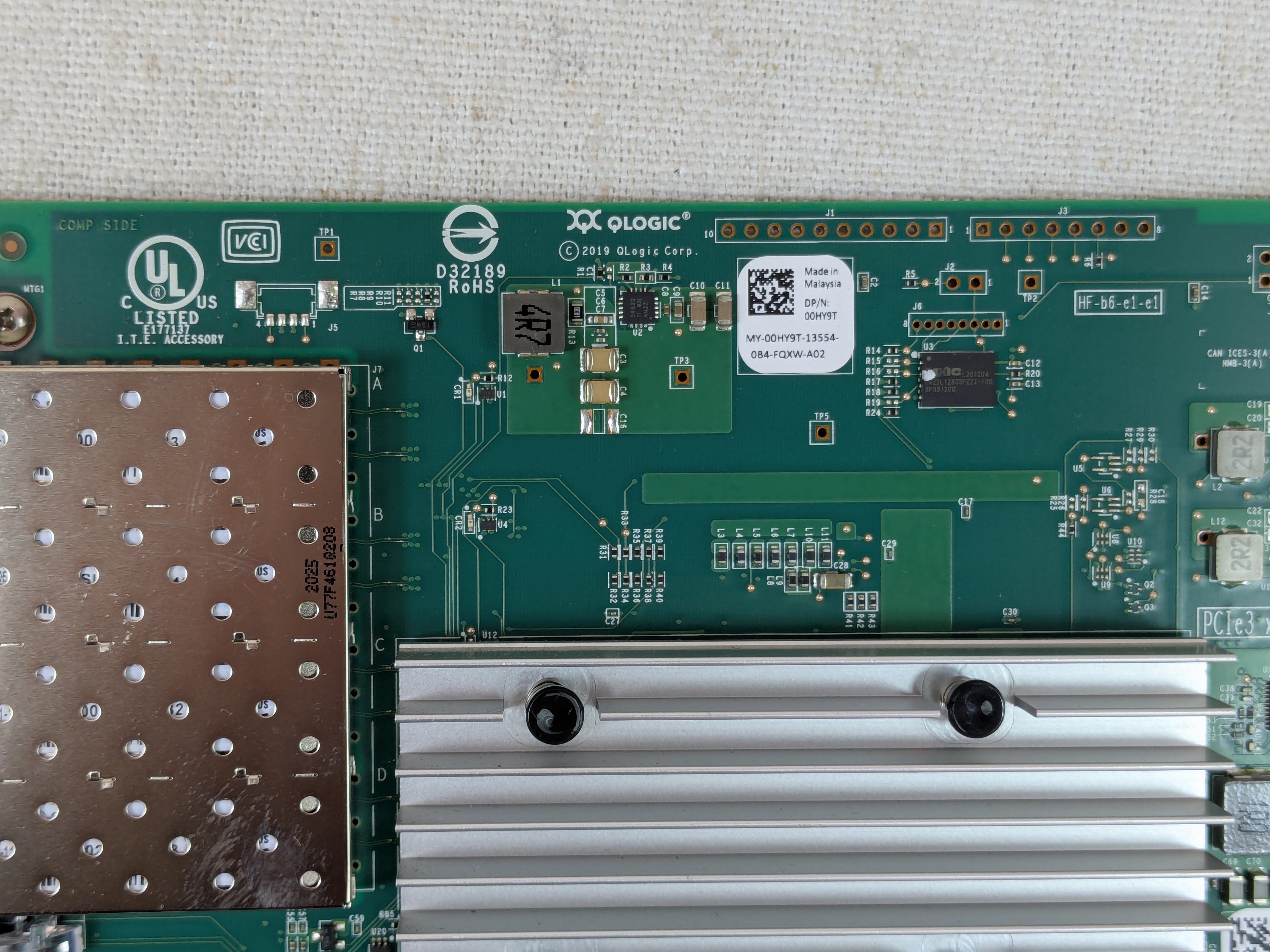 Dell 0HY9T QLogic QL41164 Quad Port 10G SFP+ Network Adapter