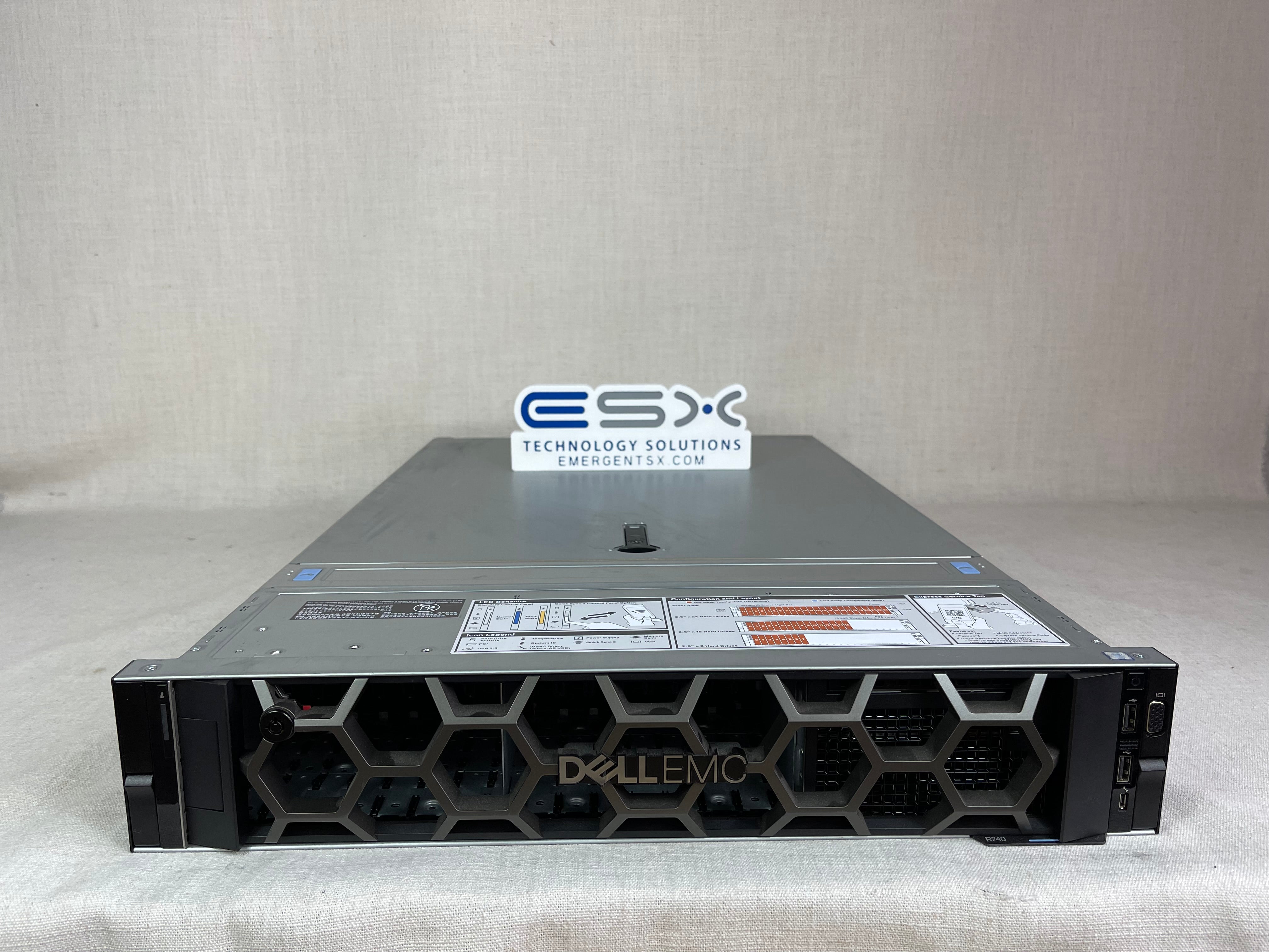 Dell PowerEdge R740 8x 2.5” 2U Server 2x 20C Gold 6248 768GB 4x 960GB SSD 10G