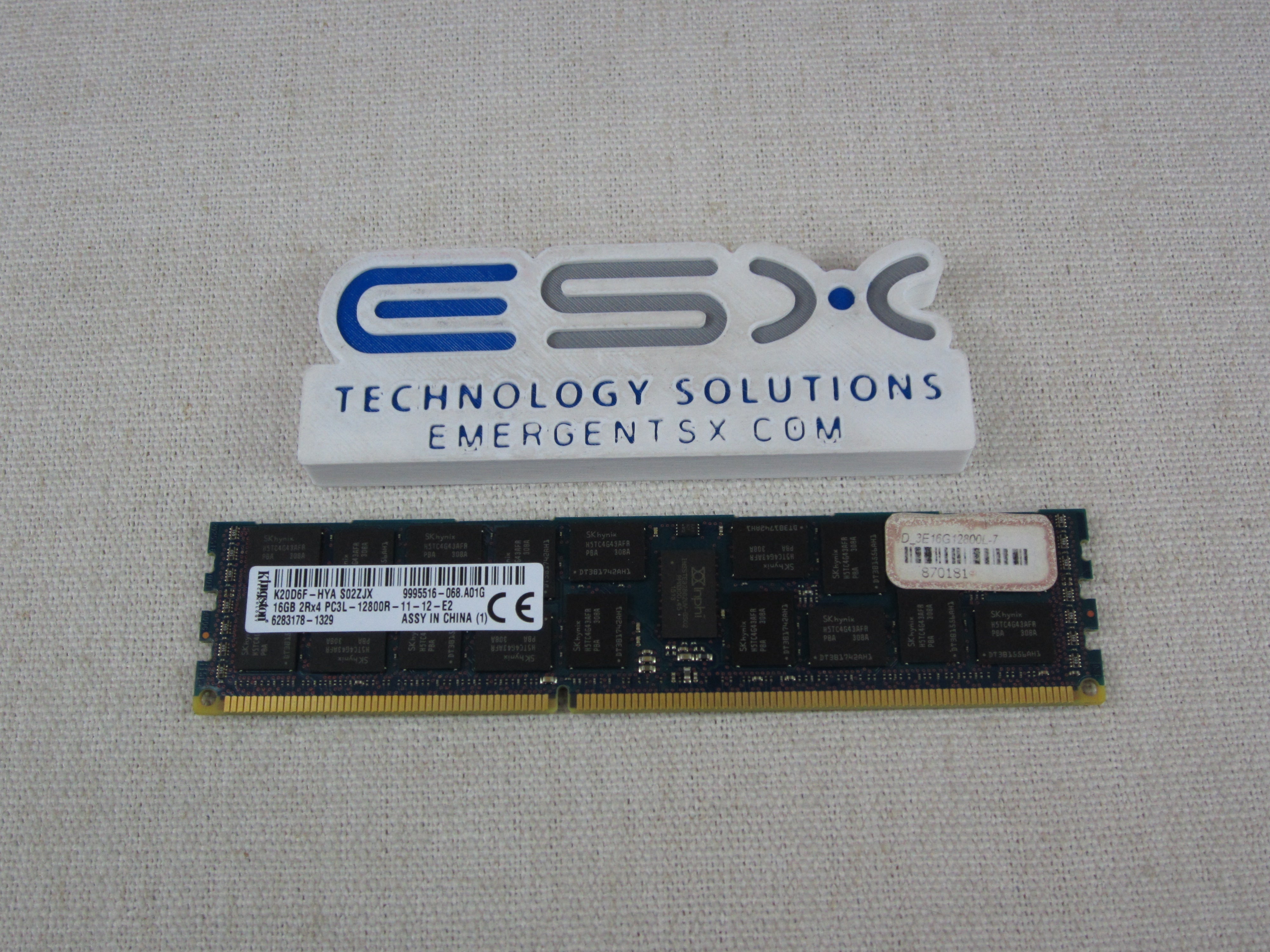 Kingston K20D6F-HYA 16GB 2Rx4 PC3-12800R DDR3-1600MHz Server Memory RDIMM