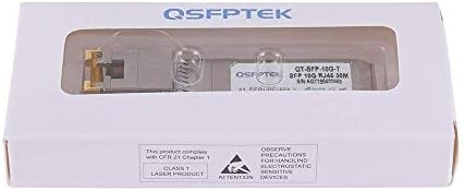 QSFPTEK 10GBASE-T SFP+ to RJ45 Module, 10Gb Copper RJ-45, Mini gbic SFP to Ethernet Network Optical Copper Transceiver Compatible with Dell GP-10GSFP-T, up to 30m|B0BX6G2CT6