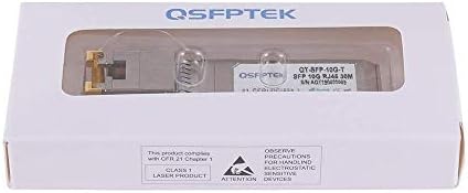 QSFPTEK 10GBASE-T SFP+ to RJ45 Module, 10Gb Copper RJ-45, Mini gbic SFP to Ethernet Network Optical Copper Transceiver Compatible with Dell GP-10GSFP-T, up to 30m|B0BX6G2CT6