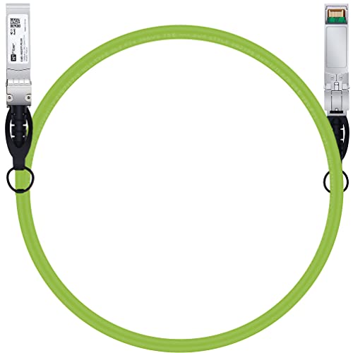 H!Fiber 2 Pack SFP+ Cable, 10G SFP+ DAC, 0.5M(1.64ft), Passive Direct Attach Copper Twinax Cable for Cisco SFP-H10GB-CU0.5M, Ubiquiti UniFi UC-DAC-SFP+, Meraki, Mikrotik, Intel, Fortinet, Netgear|B09K7DZD6N