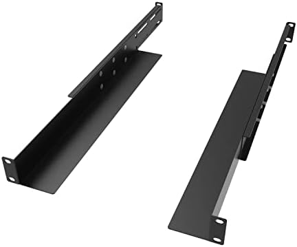 JINGCHENGMEI 1U Universal 4-Post Rack Mount Server Shelf Rails for Dell Compaq HP IBM APC - 16.5-29.5 Inches Adjustable Depth-110 lbs Capacity (16.5-29.5" Rails)|B0BRN254KP