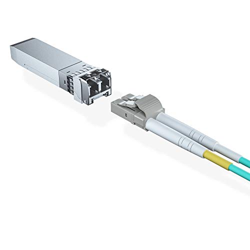H!Fiber 10G Multimode SFP+ LC Module, 10GBase-SR Fiber Transceiver for Cisco SFP-10G-SR, Meraki MA-SFP-10GB-SR, Ubiquiti UniFi UF-MM-10G, Mikrotik, Netgear and More (MMF,850nm,300m,DDM) 2 Pack|B07JGV5G2M