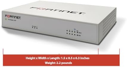 FortiGate-40F Firewall Appliance - 5 Gigabit Ethernet RJ45 Ports, Ideal for Small Businesses (Appliance Only, No Subscription) (FG-40F)|B084HKDKM9