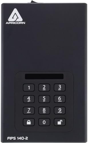 Apricorn Aegis Padlock DT 2TB USB 3.0/USB 2.0 External Hard Drive, Black|B00KADVVTQ