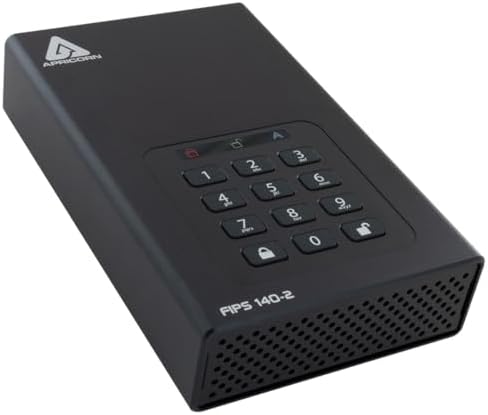 Apricorn Aegis Padlock DT 2TB USB 3.0/USB 2.0 External Hard Drive, Black|B00KADVVTQ