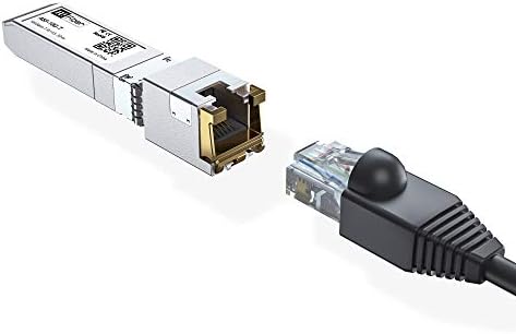 H!Fiber 10Gb SFP+ to RJ45 Module, 10Gbase-T Ethernet SFP+ Copper Transceiver for HP Procurve &HP Aruba, MikroTik, Ubiquiti, Unifi, Netgear, QNAP, D-Link and More, Cat6a/Cat7,30m (98ft)|B07L9RJZF7