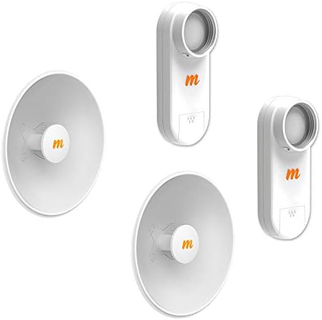 N5-X25 4.9-6.4 GHz Modular Twist-on Antenna 400mm Dish for C5x only 25 dBi gain 2Units with C5x 4.9-6.4GHz 8dBi Radio for PTMP/PTP 2Units|B091BFTF8D