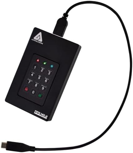 Apricorn 2TB Aegis Fortress L3- FIPS Level 3 Validated USB 3.0 Hardware Encrypted Portable Drive (AFL3-2TB) , black|B07M945LPN