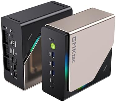 GMKtec AI Mini PC Ultra 9 285H (Turbo 5.4GHz) 96GB DDR5 2TB PCIe 4.0 SSD Mini Gaming Computer 3X M.2 Expansion Slots, Oculink, Quad Screen 8K Display EVO-T1|B0FH54R8J3