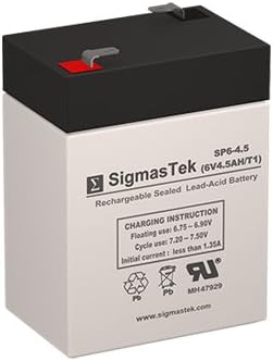 Enersys NP4.5-6 Replacement Battery - 6 Volt 4.5 AH F1 Terminal by SigmasTek|B07D9TM7BV