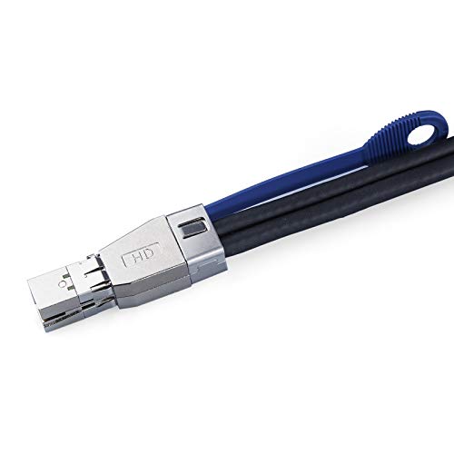 10Gtek SFF-8644 to QSFP (SFF-8436) DDR Hybrid Mini SAS Cable, External Copper SAS Cable for NetApp DS4243 DS4246 DS2246, 100-Ohm, 0.5-Meter(1.6-ft)|B0836SYZQB