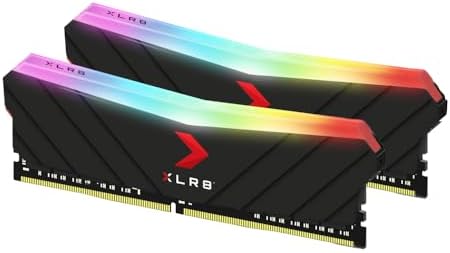 PNY XLR8 Gaming 32GB (2x16GB DDR4 DRAM 3200MHz (PC4-25600 CL16 1.35V RGB Dual Channel Desktop (DIMM Memory – MD32GK2D4320016XRGB