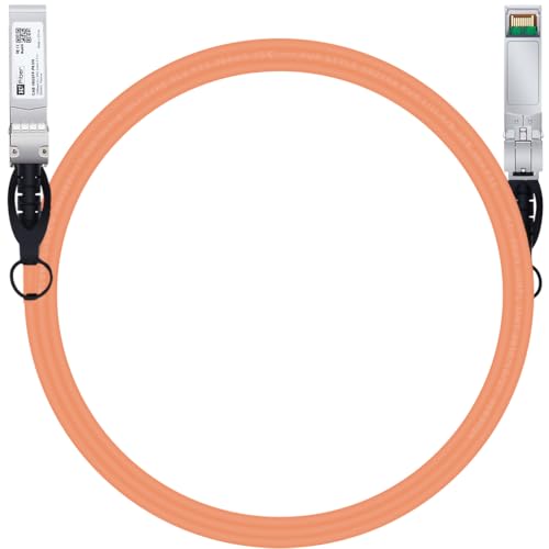 H!Fiber 2 Pack SFP+ Cable, 10G SFP+ DAC, 0.5M(1.64ft), Passive Direct Attach Copper Twinax Cable for Cisco SFP-H10GB-CU0.5M, Ubiquiti UniFi UC-DAC-SFP+, Meraki, Mikrotik, Intel, Fortinet, Netgear|B09K7DZD6N