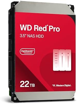 Western Digital 24TB WD Red Pro NAS Internal Hard Drive HDD - 7200 RPM, SATA 6 Gb/s, CMR, 512 MB Cache, 3.5" -WD241KFGX|B0DZY2TN8T