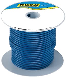 Seachoice 50-63071 Tinned Copper Marine Wire, 10 AWG, Dark Blue, 100'
