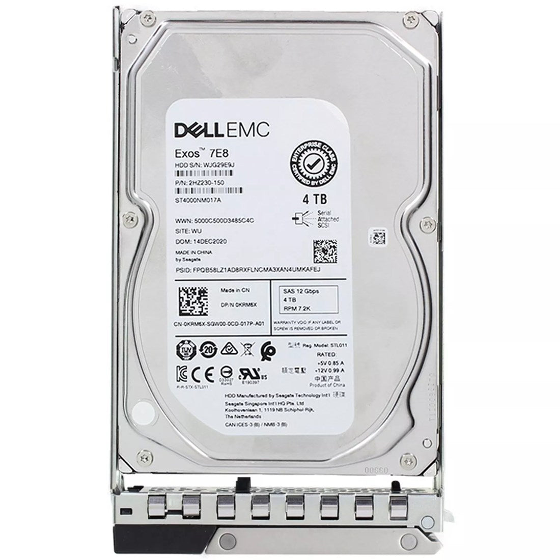 Dell KRM6X 4TB 7.2K NL SAS 12Gbps 512n 3.5" Hot-Plug Hard Drive