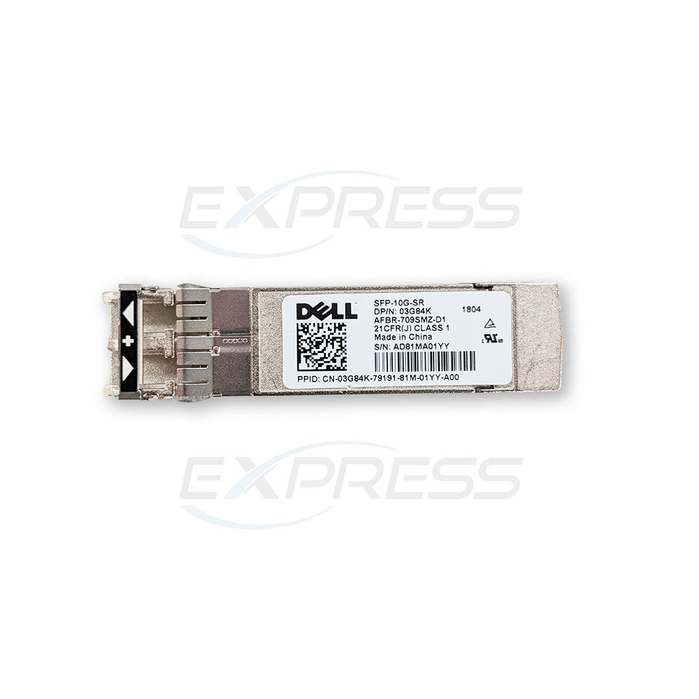 3G84K - Short Range 10Gbps SFP+ Dell Transceiver (SFP-10G-SR)