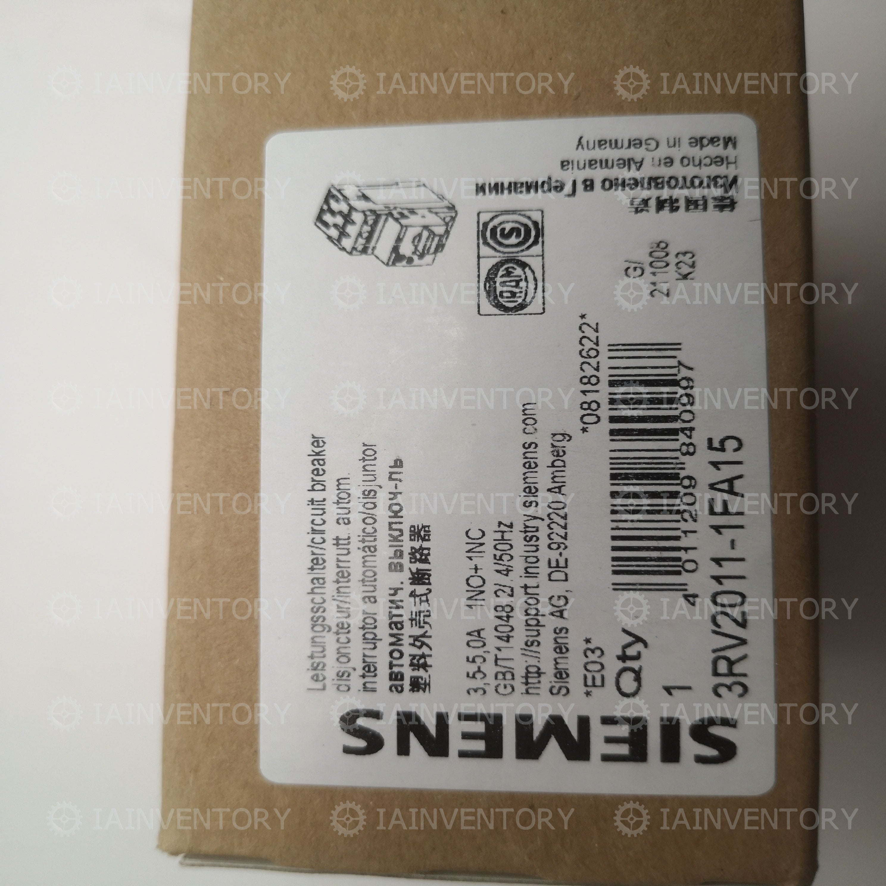 SIEMENS 3RV2011-1FA15 Circuit Breaker
